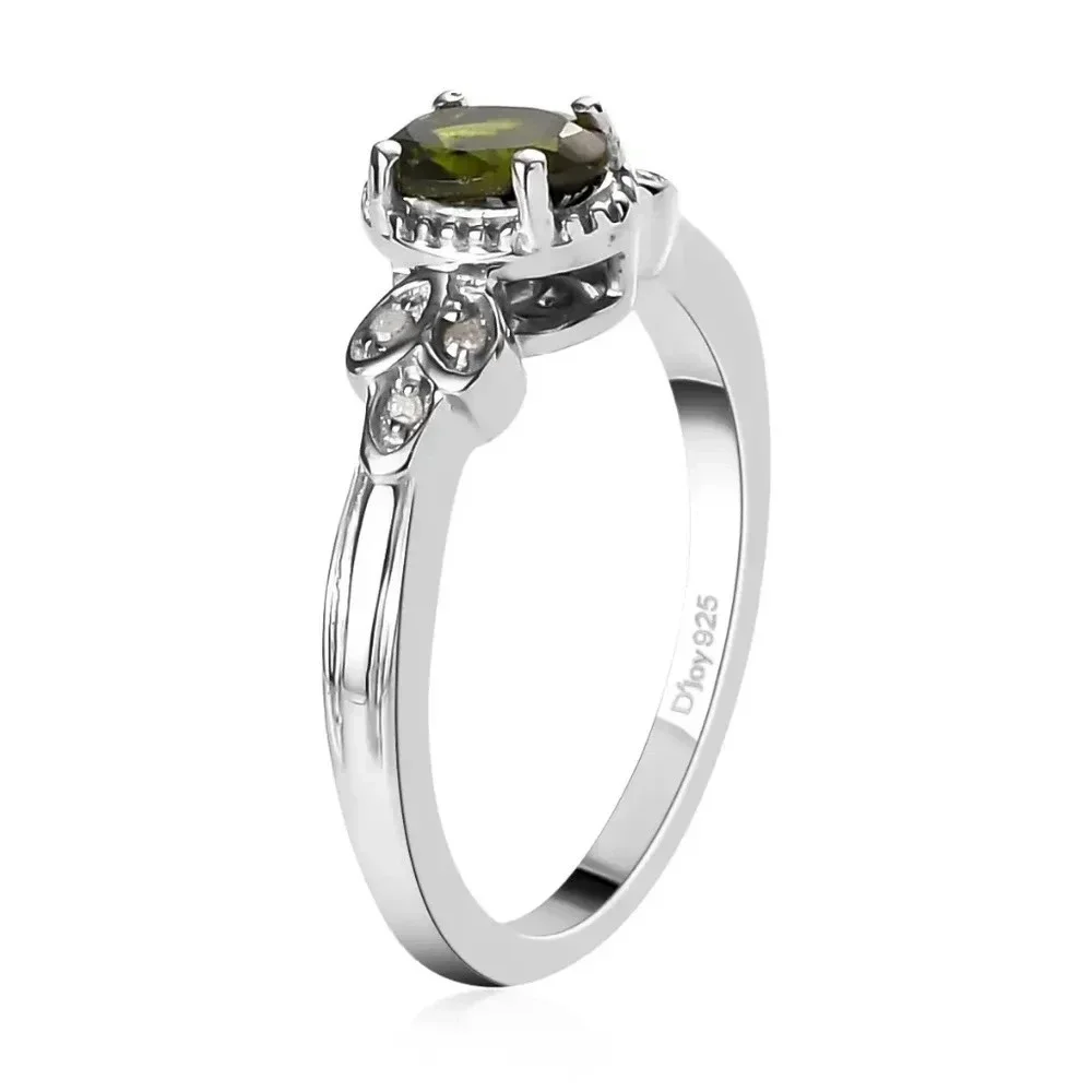 Premium Natural Chrome Tourmaline and Diamond Ring & Pendant Necklace Set